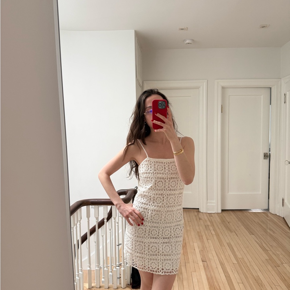 Zara Cream Lace Mini Dress